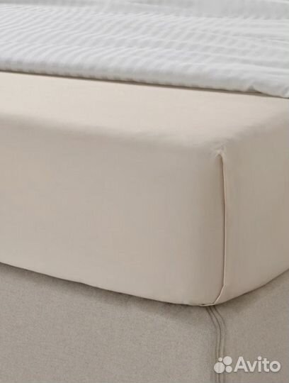 Простынь IKEA наттэсмин бежевые 150, 160, 140