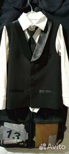 Жилетка, рубашка, брюки для бальных танцев