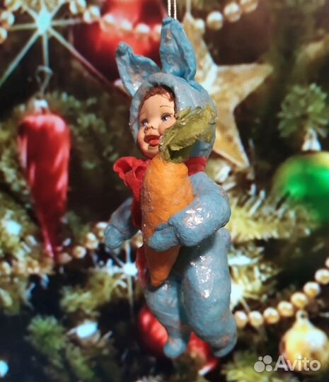 Ватная игрушка зайчик