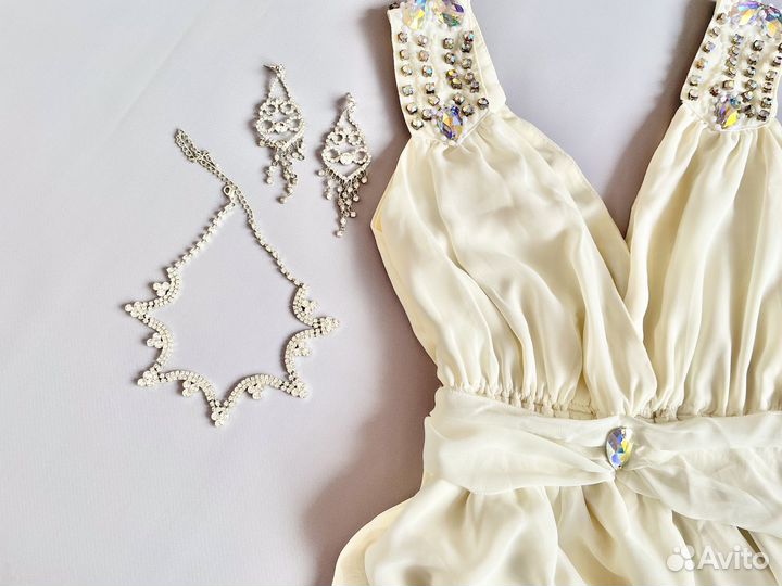 Платье женское вечернее шифоновое 42