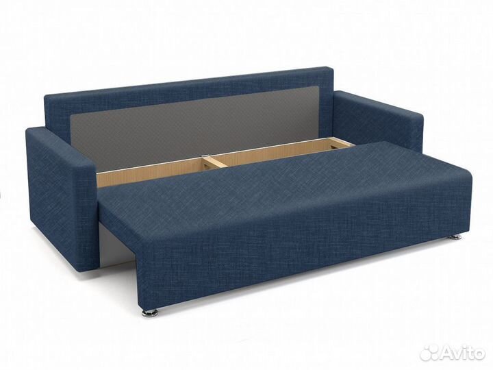 Диван еврокнижка синий