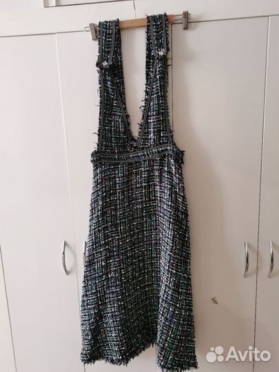 Твидовый сарафан zara