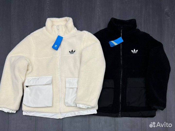 Куртка adidas двухсторонняя барашка