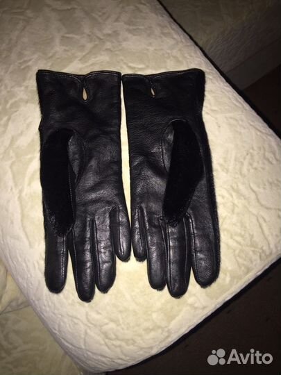 Перчатки женские кожаные