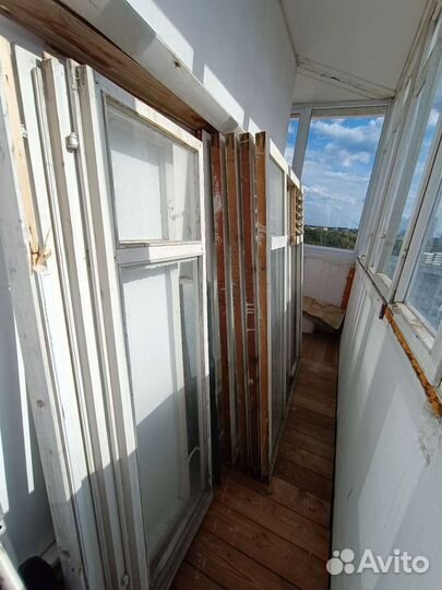 Окна деревянные (стекло + рама),цена за все