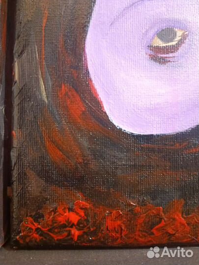 Страшная картина акрилом на холсте 