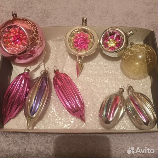 Елочные игрушки СССР стекло,москабель
