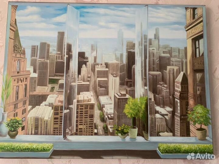 Картина маслом new york