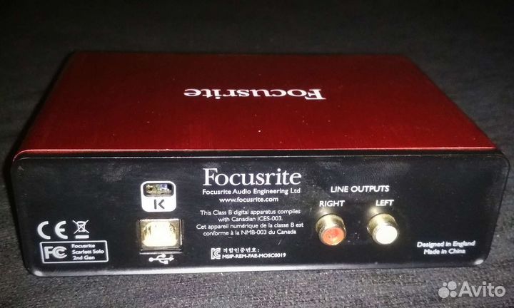 Звуковая карта Focusrite Scarlett Solo 2nd Gen USB