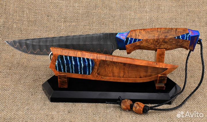 Премиум нож Алькор дамаск ламинированный рукоять и