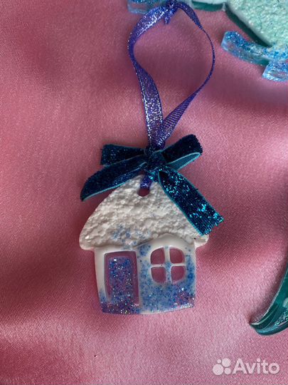 Елочные игрушки из эпоксидной смолы