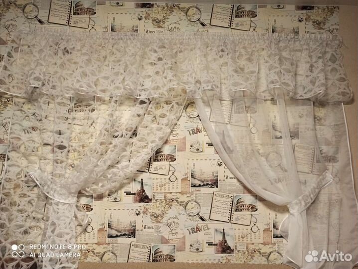 Новый комплект шторы на кухню