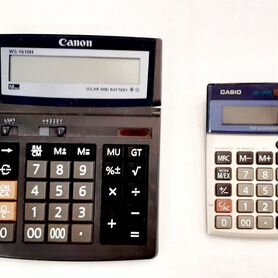 Калькулятор Canon WS 1610H, Casio MS-120TE