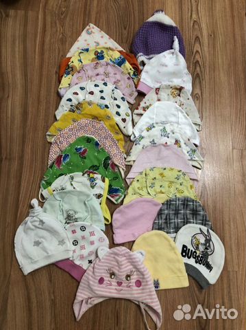 Чепчики/шапочки пакетом цена за все