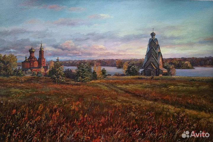 Картины оз.Селигер / маслом