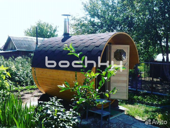 Баня бочка 2х1,36 метра круг под ключ