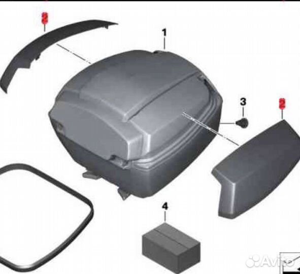 Накладки крышки топкейс 35л