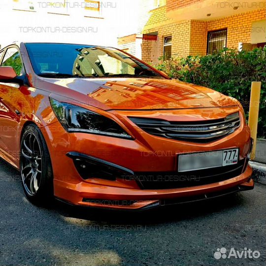 Решетка радиатора (маска) zeus для Hyundai Solaris