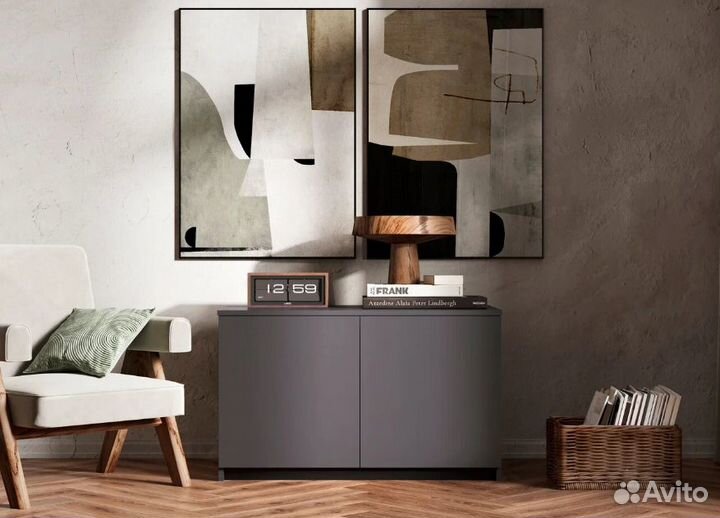 Тумба (Антресоль) Мори 900.1 Графит (Белый)