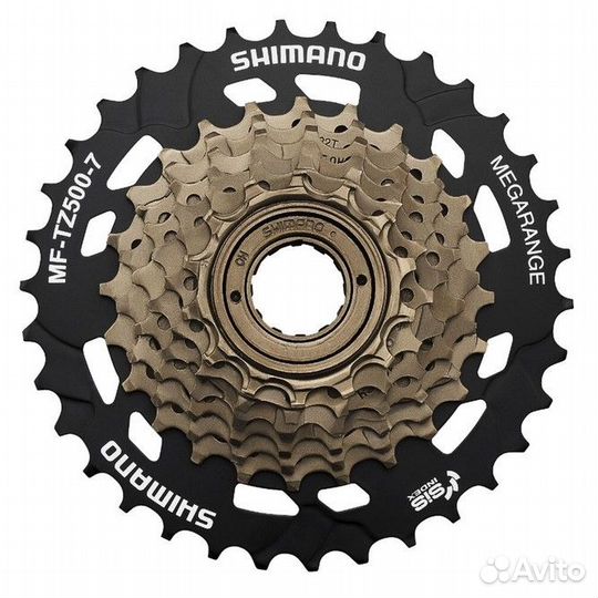 Трещотка 7 скоростей, 14-34T, Shimano, TZ500 mega