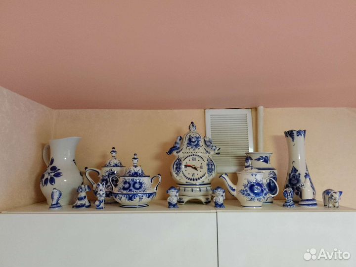 Набор посуды гжель