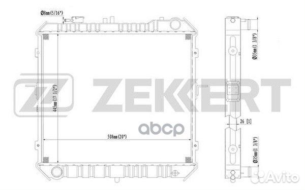 Радиатор охл. дв. Kia Sportage 97- mk-1062 Zekkert