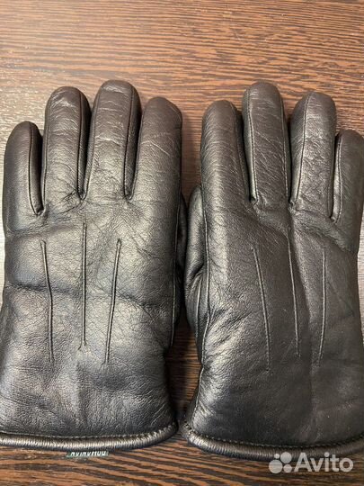 Зимние мужские кожаные перчатки 12,5р