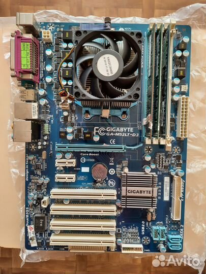 Комплект am3 amd athlon II 450 X3 3.2 mhz Gigabyte