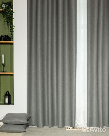 Шторы блэкаут Массимо пепельный