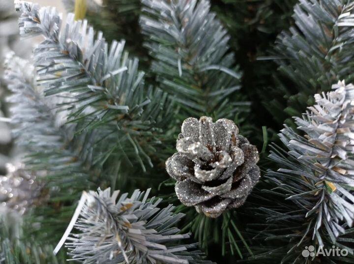 Ель искуственная кармен серебро 220см