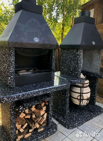 Мангальная зона без грязи и стройки на участке