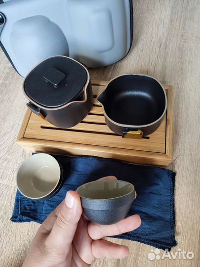 Чайная церемония.гавань.чахай.пиалы черный камень