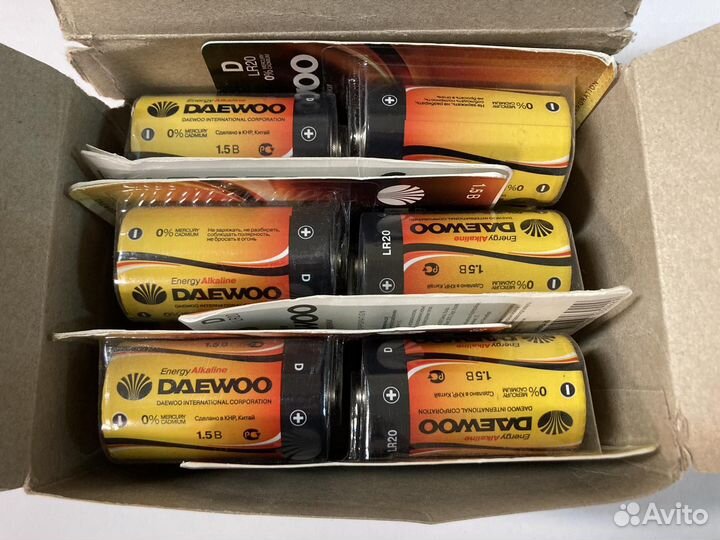 Батарейки LR20 Alkaline Daewoo 1.5V,новые,в упаков
