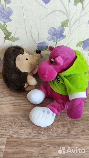 Игрушки бегемот и ежик
