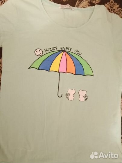 Маечка х/б, б/у на девочку 10- 11 лет