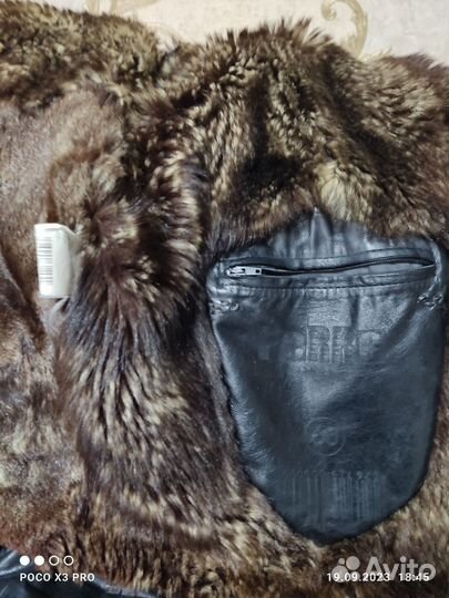 Кожаная куртка с натуральным мехом