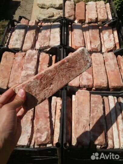 Клинкерная плитка из старинного кирпича в извести