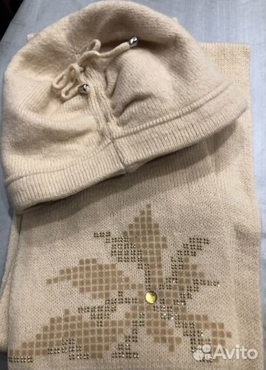 Комплект шапка, шарф, бу