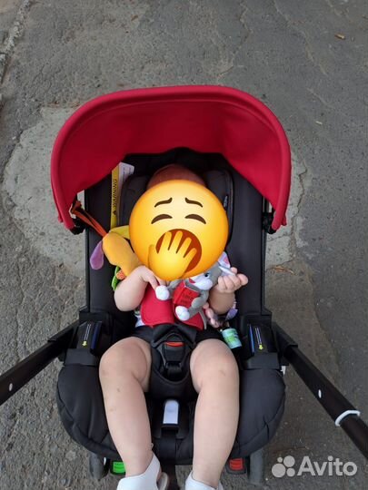 Коляска автокресло Hop red