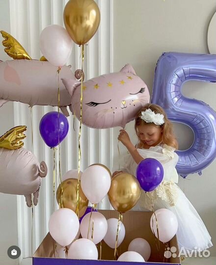 Коробка сюрприз с воздушными шарами Москва