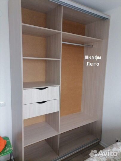 Шкаф-купе 2-х дв, зеркало. Ширина 120-160 см