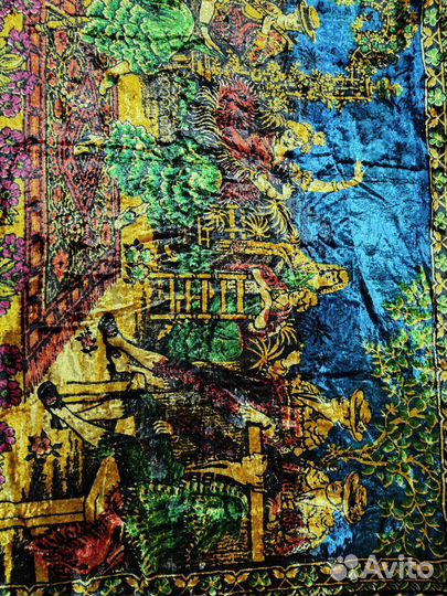 Ковер, скатерть плюшевая. Плюш СССР