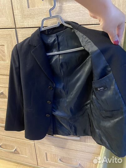 Пиджак черный школьный 128-134