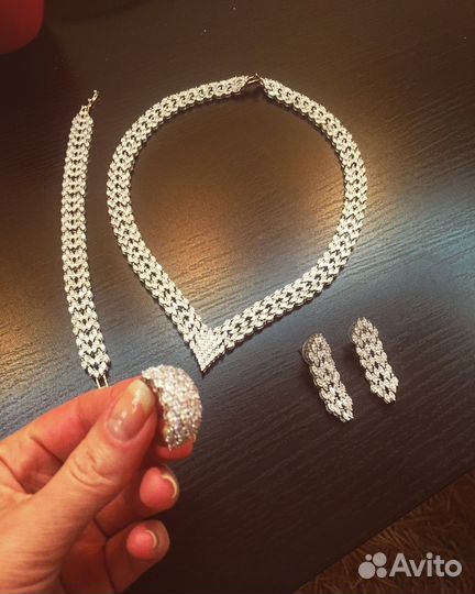 Колье,серьги,браслет, кольцо (набор)