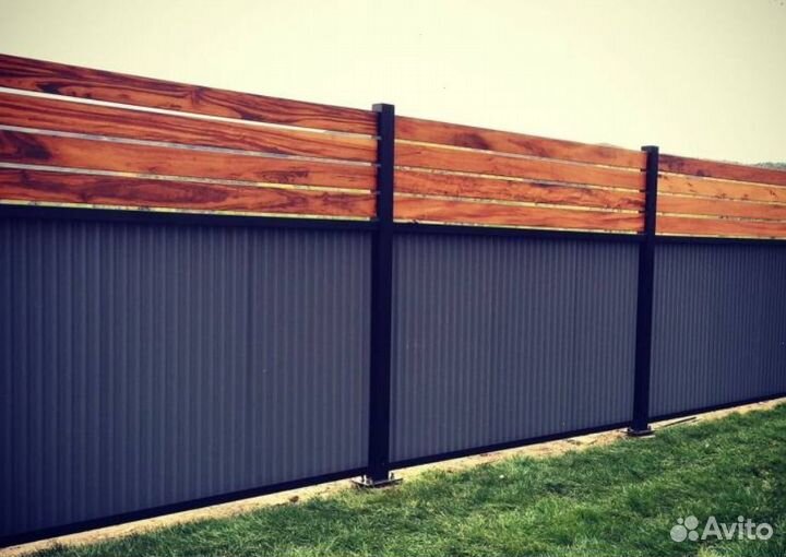 Забор из профлиста цена за метр быстро