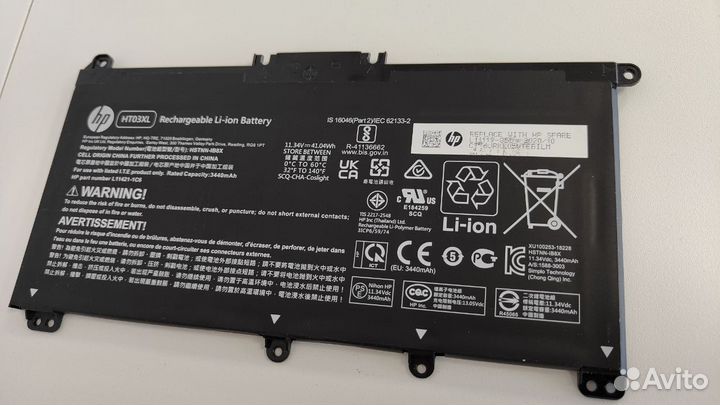 Аккумулятор HT03XL оригинал для ноутбука HP