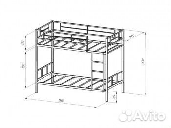 Двухъярусная кровать с минималистическим дизайном