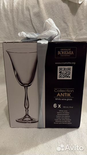 Бокалы для вина Crystalite Bohemia Antik 6шт новые