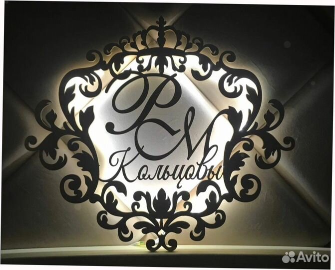 Монограмма на свадьбу (разные размеры)
