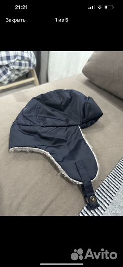 Шапка ушанка armani